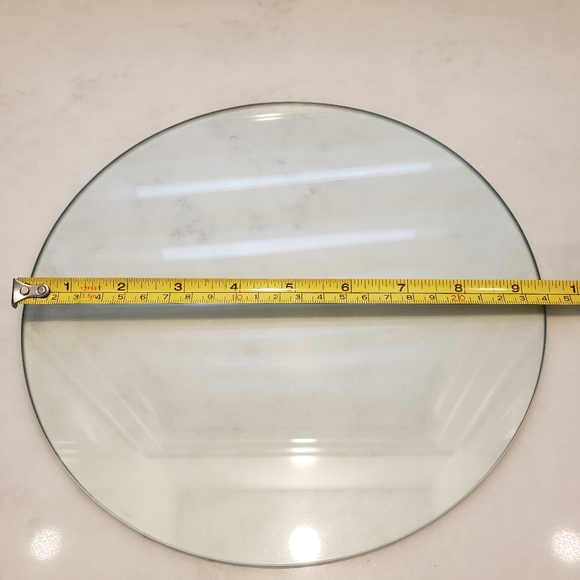 9.5 inch clear glass flat plate - Picture 2 of 2